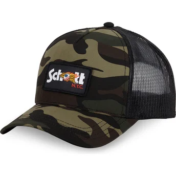 Casquette trucker camouflage ARMY Von Dutch x Schott NYC
