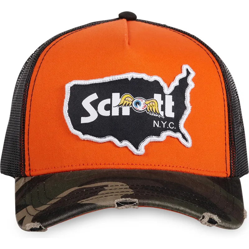 trucker-kasket-orange-og-camouflage-camoo-fra-von-dutch-x-schott-nyc