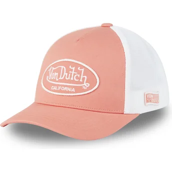 Verstellbare rosa-weiße Trucker-Kappe LOF B25 von Von Dutch