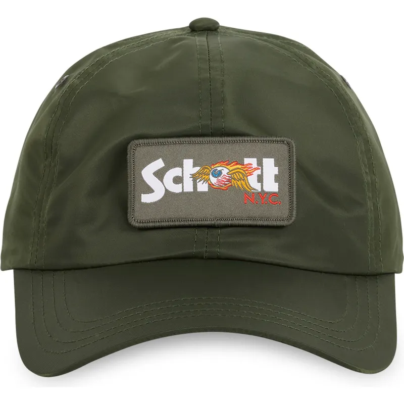 cappellino-curvo-verde-regolabile-jet-k-di-von-dutch-x-schott-nyc