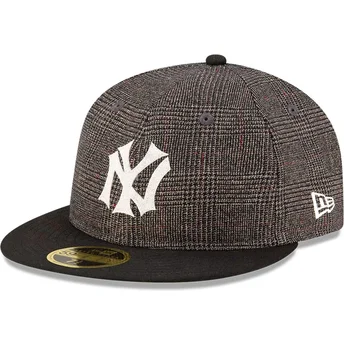 Cappello piatto nero aderente 59FIFTY Day Retro Crown dei New York Yankees MLB di New Era