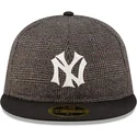 cappello-piatto-nero-aderente-59fifty-day-retro-crown-dei-new-york-yankees-mlb-di-new-era