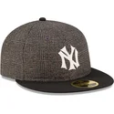 cappello-piatto-nero-aderente-59fifty-day-retro-crown-dei-new-york-yankees-mlb-di-new-era