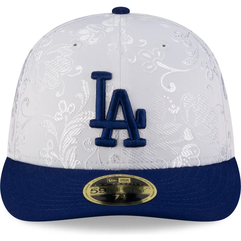 cappello-piatto-bianco-e-blu-regolabile-59fifty-day-low-profile-dei-los-angeles-dodgers-mlb-di-new-era