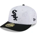 cappello-bianco-e-nero-regolabile-59fifty-day-low-profile-dei-chicago-white-sox-mlb-di-new-era