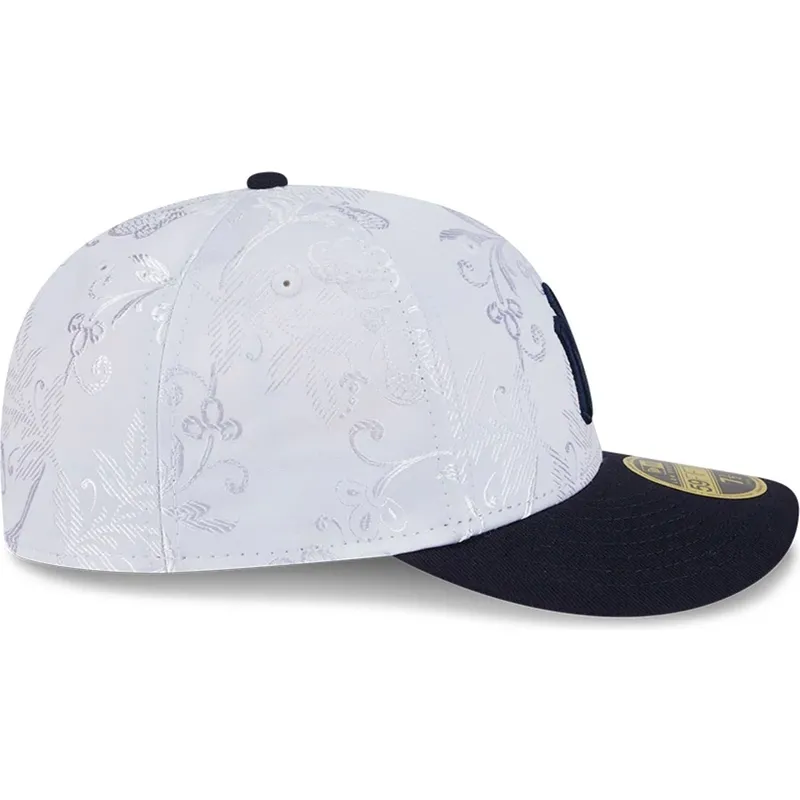 cappello-piatto-blu-marino-e-bianco-regolato-59fifty-day-low-profile-di-new-york-yankees-mlb-di-new-era