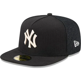 Cappello piatto nero aderente 59FIFTY Day A Frame dei New York Yankees MLB di New Era