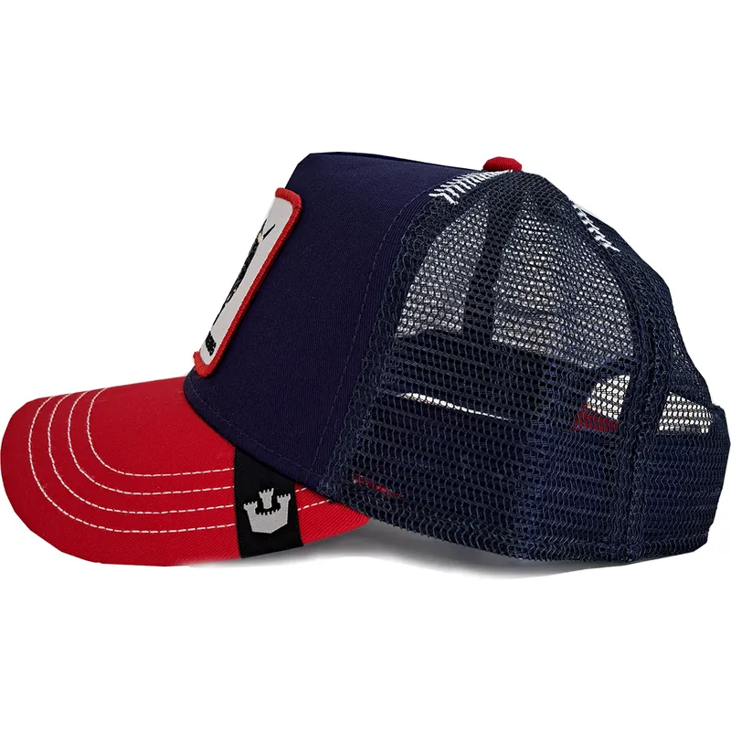 marinebla-og-rod-trucker-cap-med-tyr-raging-bull-fab-farm-fra-goorin-bros