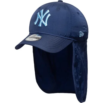 Cappellino snapback blu curvo per bambino con logo blu 9FORTY Sun Shield dei New York Yankees MLB di New Era