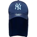 blaue-gebogene-snapback-kappe-fur-kinder-mit-blauem-logo-9forty-sun-shield-der-new-york-yankees-mlb-von-new-era
