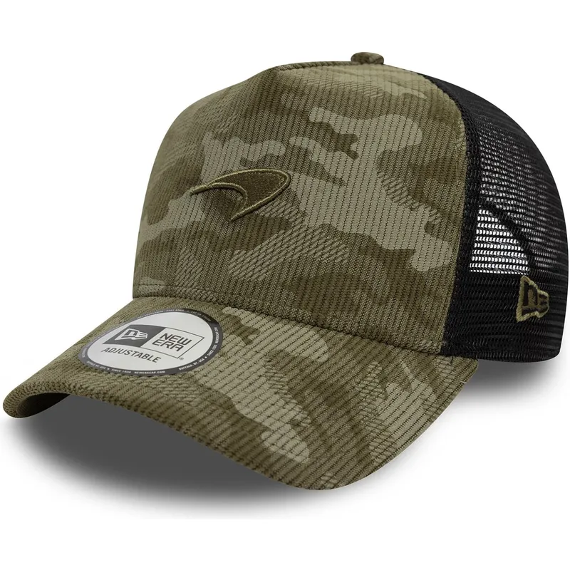 cappellino-trucker-camouflage-a-frame-cord-di-mclaren-racing-formula-1-di-new-era