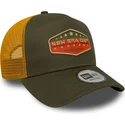 new-era-gron-og-gul-a-frame-cotton-patch-trucker-kasket
