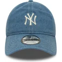 verstellbare-blaue-curved-cap-9twenty-denim-new-york-yankees-mlb-von-new-era