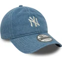 cappellino-curvo-blu-regolabile-9twenty-denim-dei-new-york-yankees-mlb-di-new-era