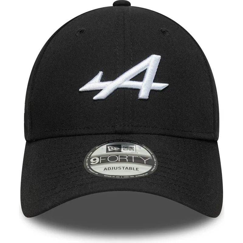 cappellino-nero-snapback-9forty-essential-con-visiera-curva-alpine-f1-team-formula-1-di-new-era