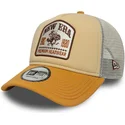 cappellino-trucker-beige-a-frame-graphic-patch-di-new-era