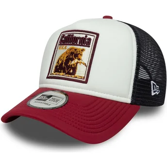 Gorra trucker multicolor A Frame Graphic Patch fra California Stater og Lande fra New Era