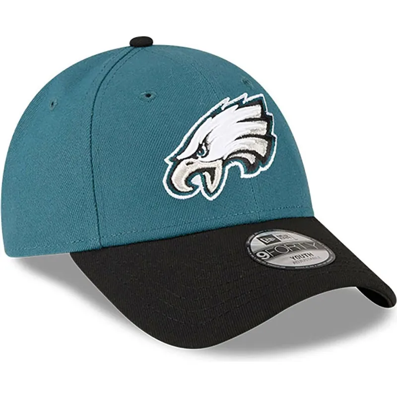 zielono-czarna-zakrzywiona-czapka-dziecieca-9forty-the-league-philadelphia-eagles-nfl-new-era