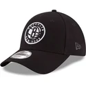 schwarze-verstellbare-kinder-cap-mit-gebogenem-schirm-9forty-the-league-der-brooklyn-nets-nba-von-new-era