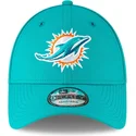 bla-justerbar-9forty-the-league-miami-dolphins-nfl-bornekasket-med-buet-skygge-fra-new-era