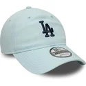 cappellino-curvo-blu-regolabile-con-logo-blu-marino-9twenty-linen-dei-los-angeles-dodgers-mlb-di-new-era