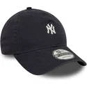 new-era-new-york-yankees-mlb-9twenty-mini-logo-washed-justerbar-marinebla-buet-kasket
