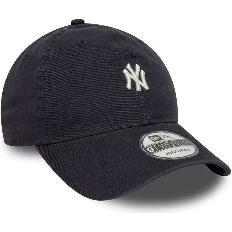 cappellino-curvo-blu-marino-regolabile-9twenty-mini-logo-washed-di-new-york-yankees-mlb-di-new-era