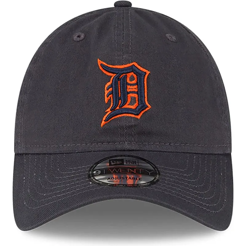 gra-justerbar-9twenty-core-classic-kasket-med-buet-skygge-fra-detroit-tigers-mlb-fra-new-era