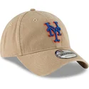 beige-justerbar-9twenty-core-classic-new-york-mets-mlb-kasket-fra-new-era