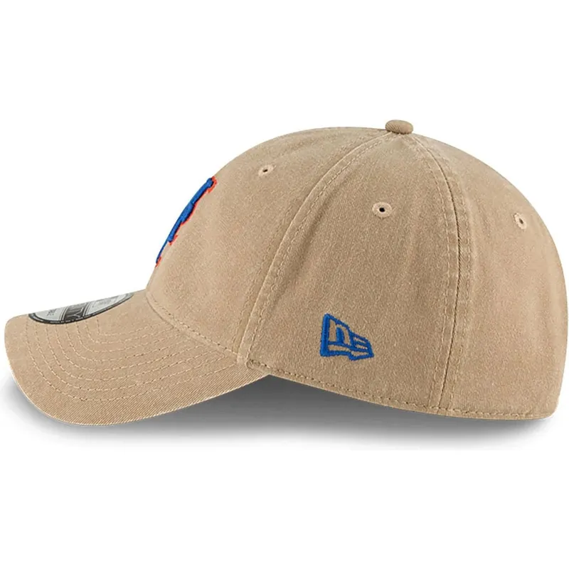 buet-beige-justerbar-9twenty-core-classic-kasket-fra-new-york-mets-mlb-af-new-era