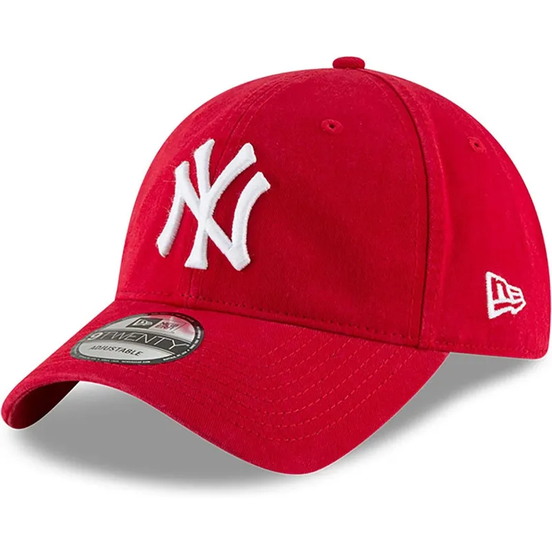 czerwona-regulowana-czapka-z-zakrzywionym-daszkiem-9twenty-core-classic-new-york-yankees-mlb-od-new-era