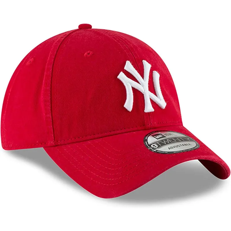 czerwona-regulowana-czapka-z-zakrzywionym-daszkiem-9twenty-core-classic-new-york-yankees-mlb-od-new-era