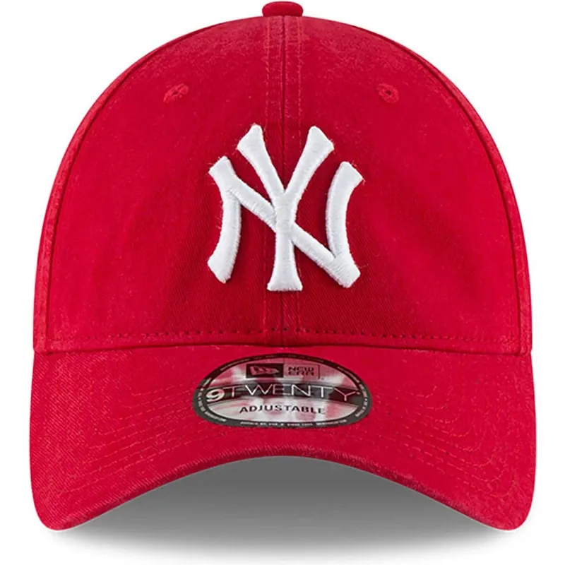 czerwona-regulowana-czapka-z-zakrzywionym-daszkiem-9twenty-core-classic-new-york-yankees-mlb-od-new-era