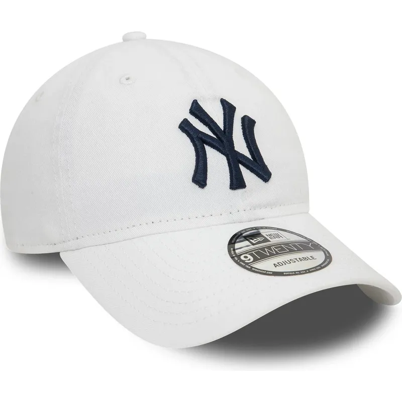 cappellino-curvo-bianco-regolabile-con-logo-blu-9twenty-core-classic-dei-new-york-yankees-mlb-di-new-era