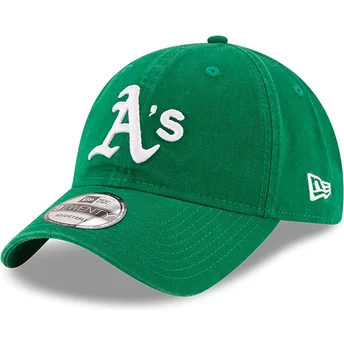 Grøn justerbar buet kasket 9TWENTY Core Classic fra Oakland Athletics MLB fra New Era