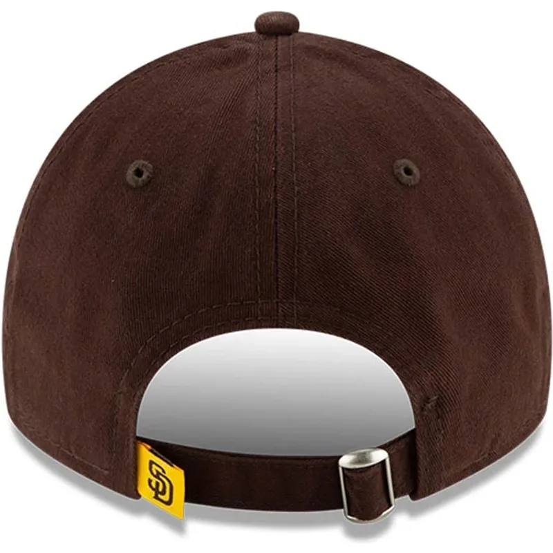 braune-verstellbare-gebogene-kappe-9twenty-core-classic-der-san-diego-padres-mlb-von-new-era