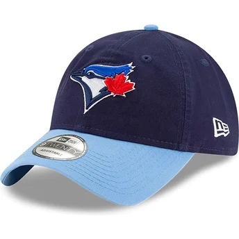 Cappellino curvo blu navy regolabile 9TWENTY Core Classic dei Toronto Blue Jays MLB di New Era