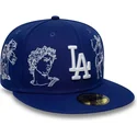cappello-piatto-blu-regolabile-59fifty-mythical-dei-los-angeles-dodgers-mlb-di-new-era