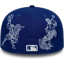 cappello-piatto-blu-regolabile-59fifty-mythical-dei-los-angeles-dodgers-mlb-di-new-era