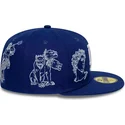 cappello-piatto-blu-regolabile-59fifty-mythical-dei-los-angeles-dodgers-mlb-di-new-era