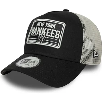Sort og hvid A Frame Patch trucker kasket fra New York Yankees MLB fra New Era
