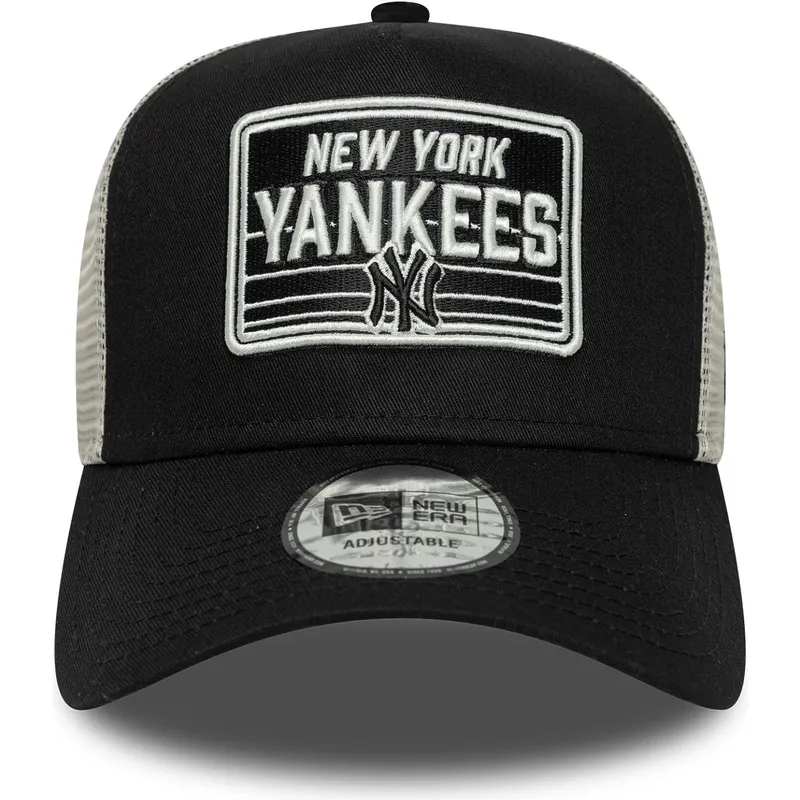 new-era-new-york-yankees-mlb-sort-og-hvid-a-frame-patch-trucker-kasket