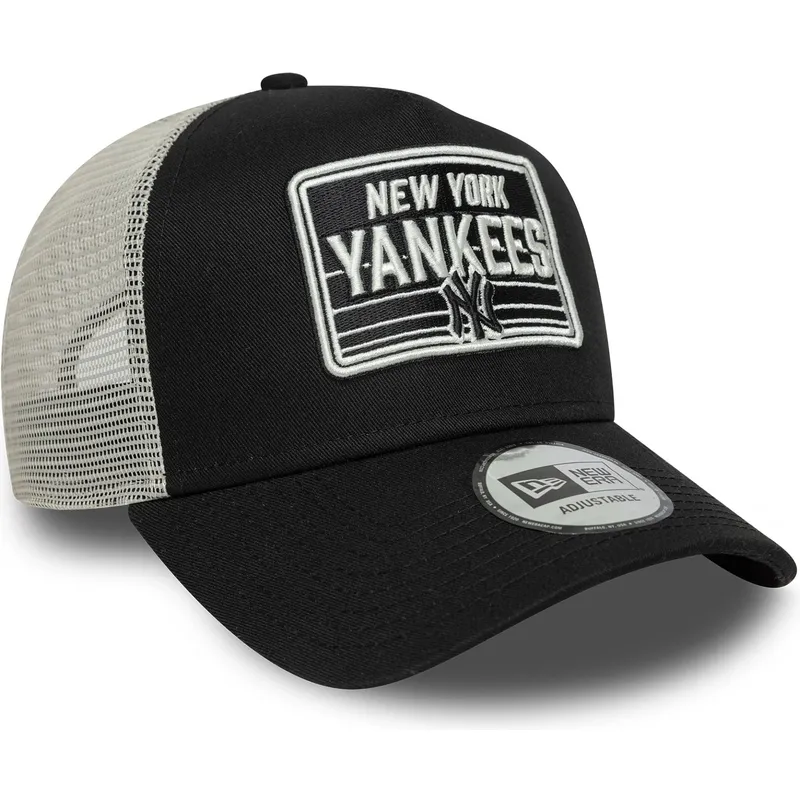 new-era-new-york-yankees-mlb-sort-og-hvid-a-frame-patch-trucker-kasket