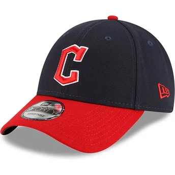 Cappello curvo blu marino cinghia regolabile 9FORTY The League dei Cleveland Guardians MLB di New Era