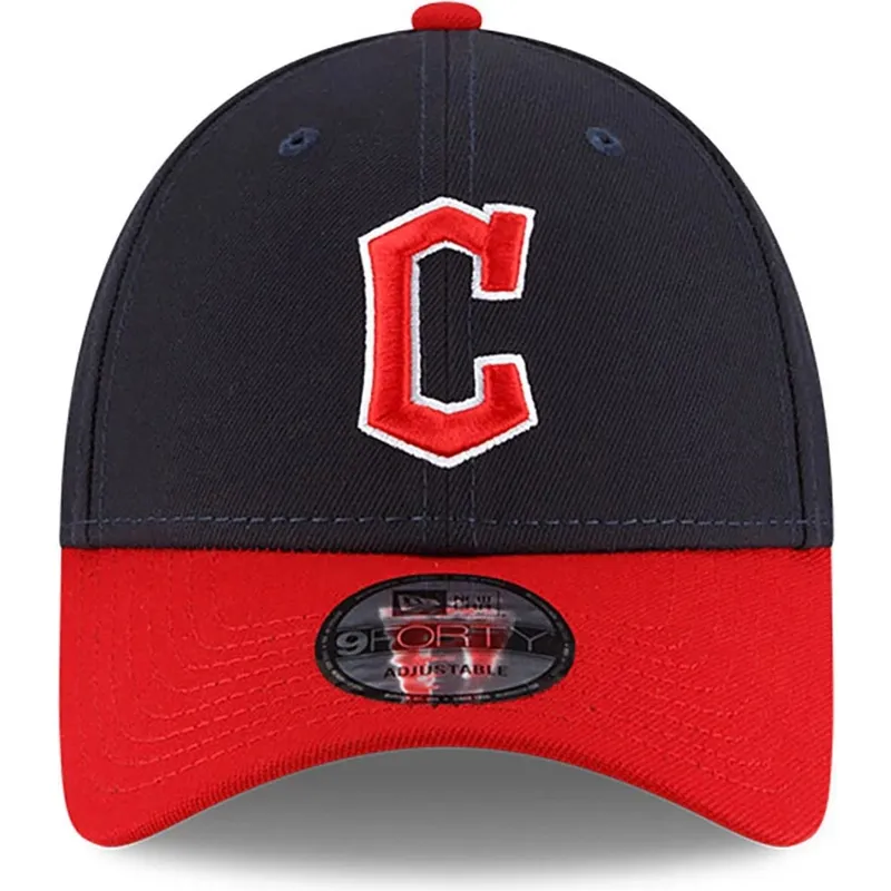 justerbar-9forty-the-league-cleveland-guardians-mlb-marinebla-og-rod-buet-kasket-fra-new-era