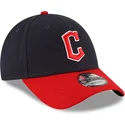 justerbar-9forty-the-league-cleveland-guardians-mlb-morkebla-og-rod-buet-kasket-fra-new-era