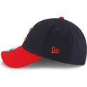 justerbar-9forty-the-league-cleveland-guardians-mlb-morkebla-og-rod-buet-kasket-fra-new-era