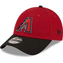 justerbar-9forty-the-league-arizona-diamondbacks-mlb-marinebla-og-rod-buet-kasket-fra-new-era