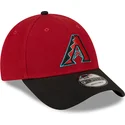 justerbar-9forty-the-league-arizona-diamondbacks-mlb-marinebla-og-rod-buet-kasket-fra-new-era