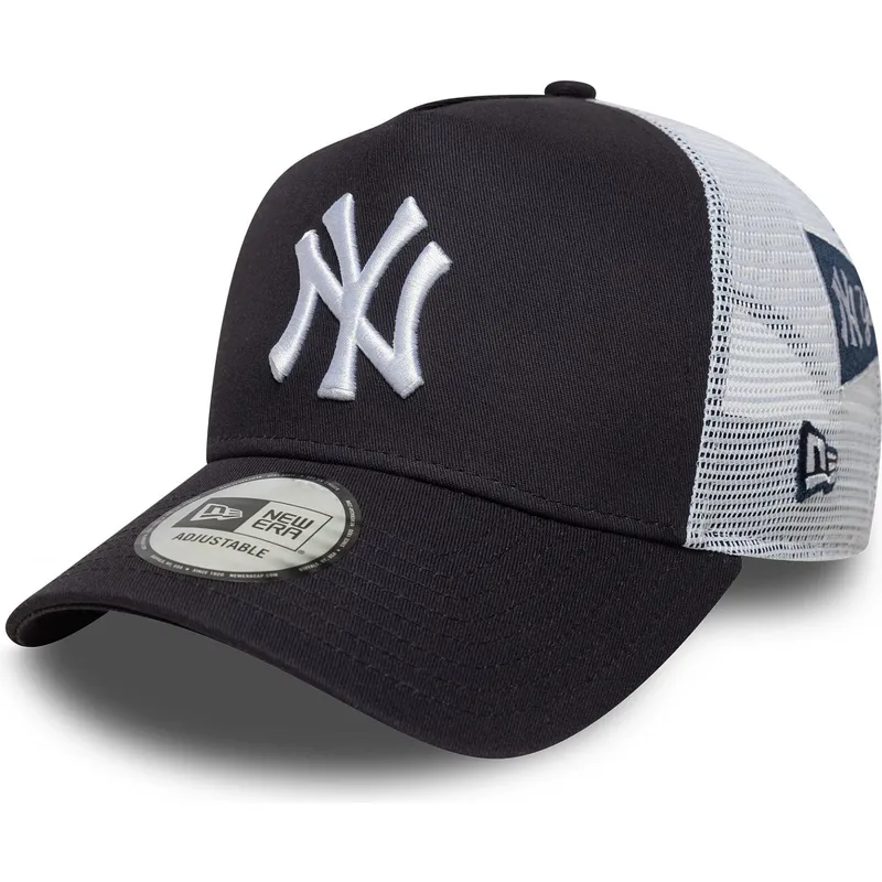 trucker-cap-marineblau-und-weiss-a-frame-multi-patch-von-new-york-yankees-mlb-von-new-era